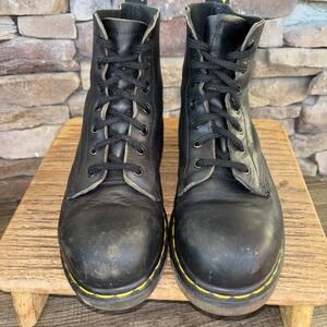 Dr Martens Boots Women Size 9 US Slip Resistant Steel Toe Work Black Ankle 7"